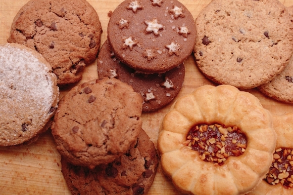 数種類のクッキー
